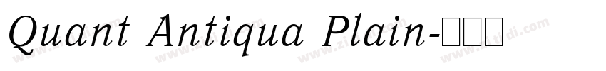 Quant Antiqua Plain字体转换